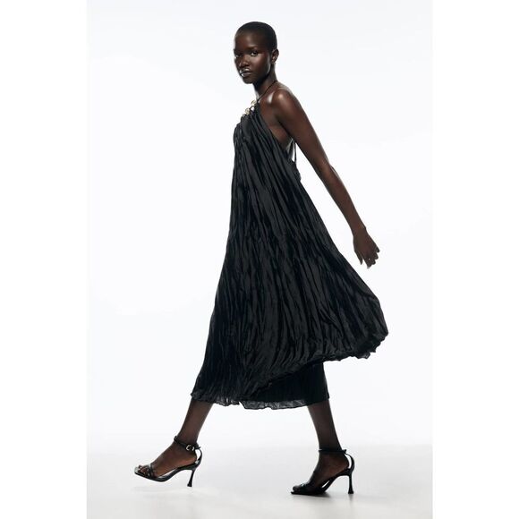ZARA CREASED-EFFECT OVERSIZE DRESS NEW - Picture 9 of 9